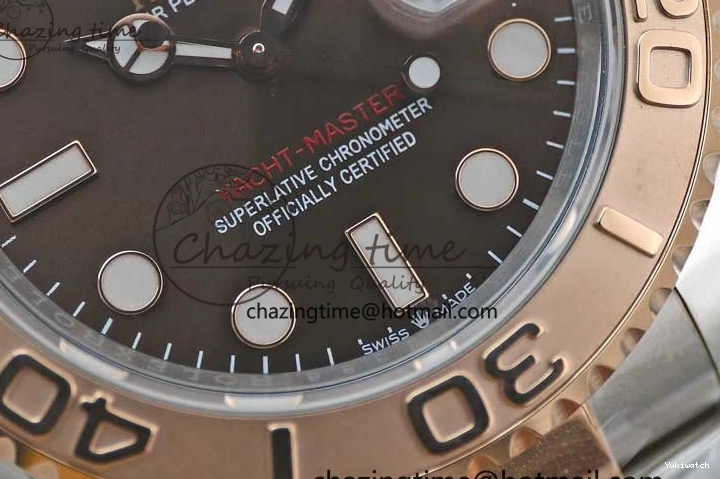 EWF SS Dial RG Yacht-Master Brown RG Bracelet 1:1 Edition Best on 126621 SS A3235 0409
